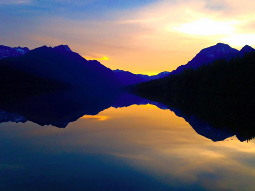 Bowman Lake Sunset