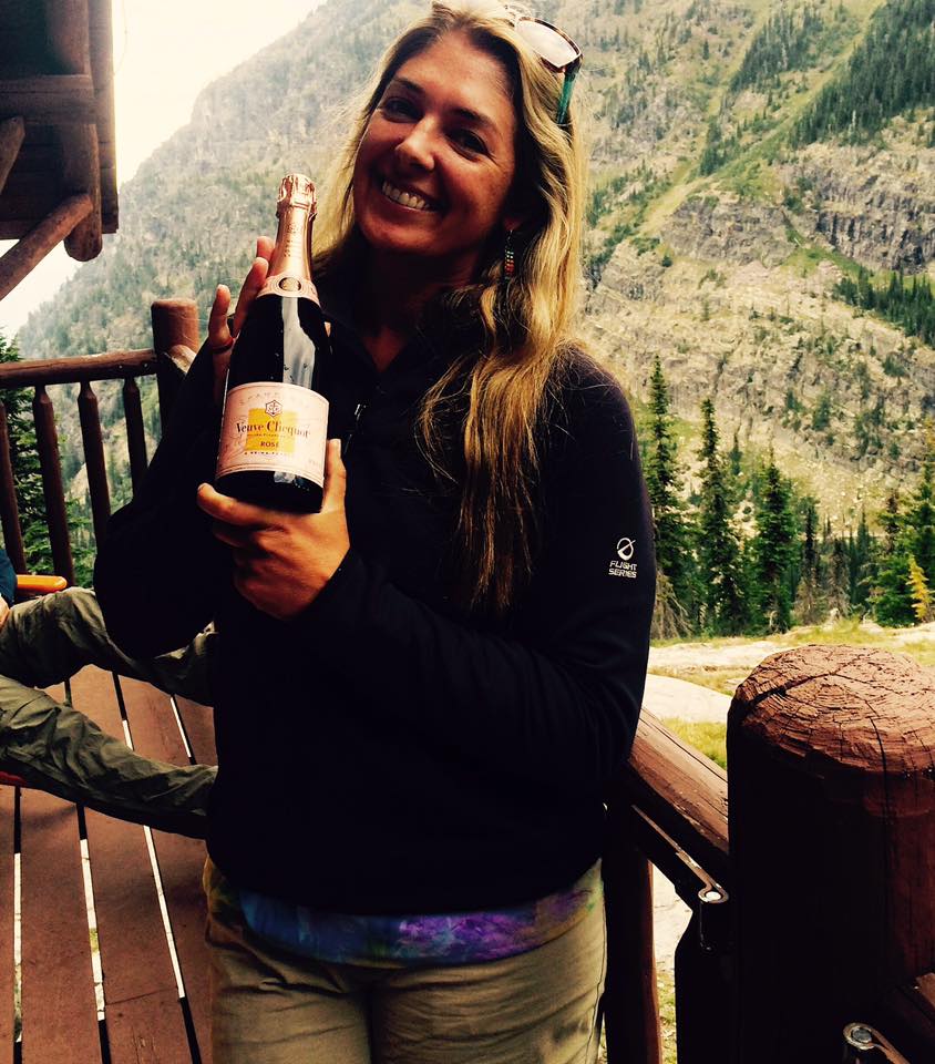 cheers to Sperry Chalet Glacier National Park Montana