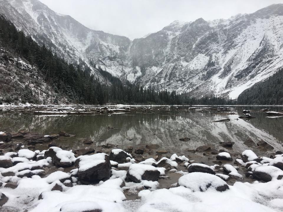 Avalanche Lake in December 
