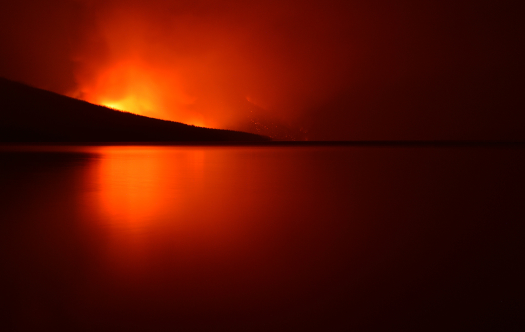 NPS Photo. Howe Ridge Fire, August 12, 2018