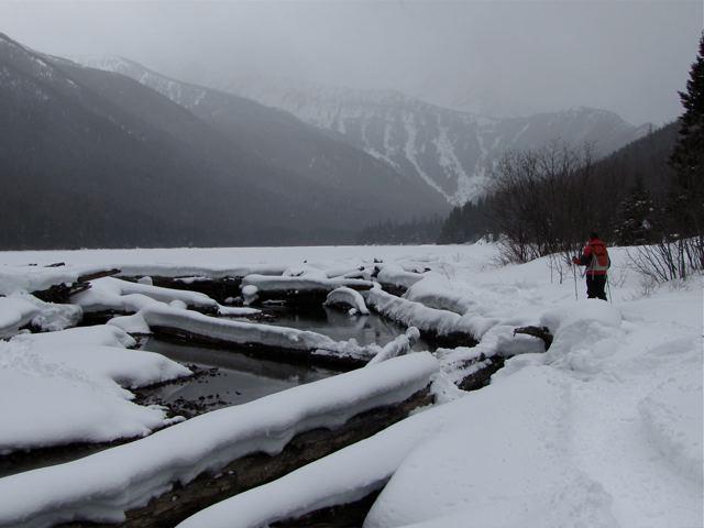 Stanton Lake, Montana, in Winter. 