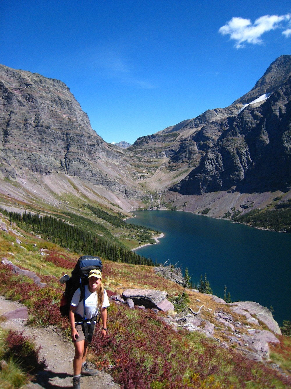 Thankful for Glacier National Park while hiking above Lake Ellen Wilson, Glacier National Park, Montana.