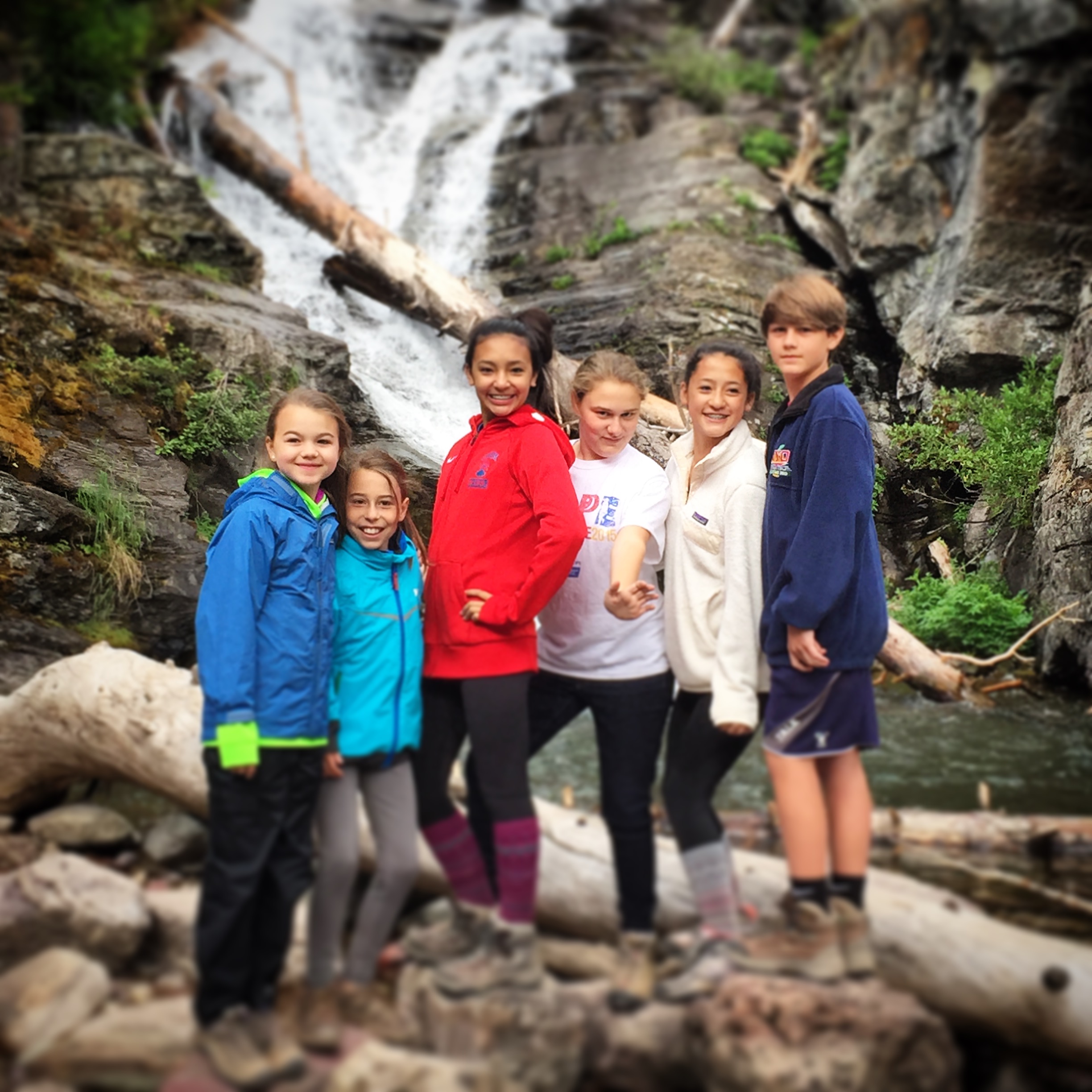 hiking with kids to Twin Falls in Glacier National Park