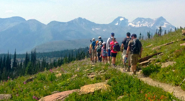 strenuous hikes in Glacier - hiking highline Trail