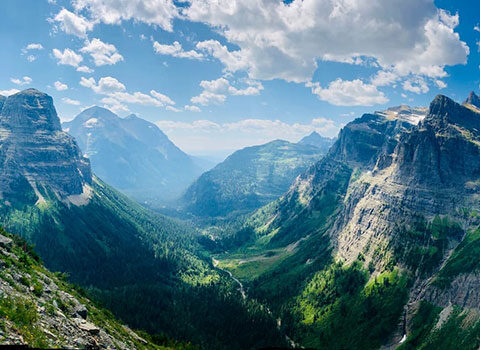 Glacier National Park Illustrated Graphic T-Shirt