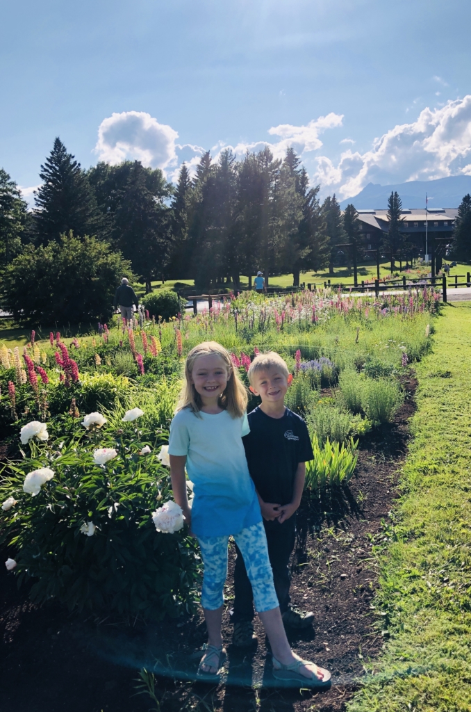 the gardens at Glacier Park Lodge