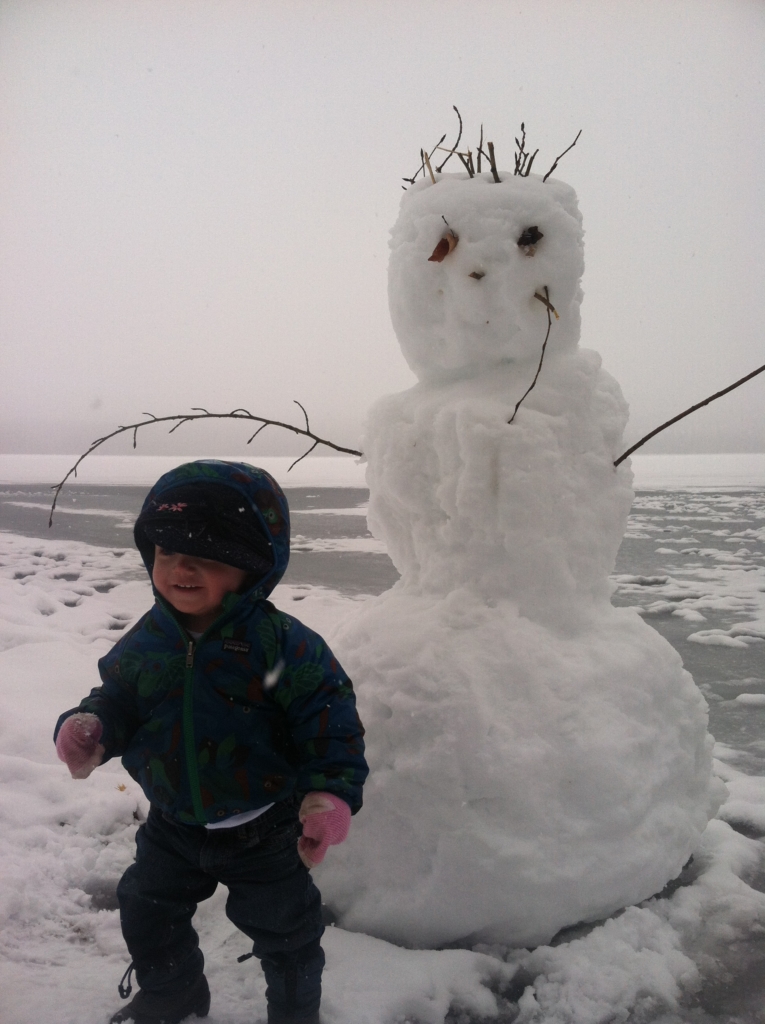 snowman at Logan Pass