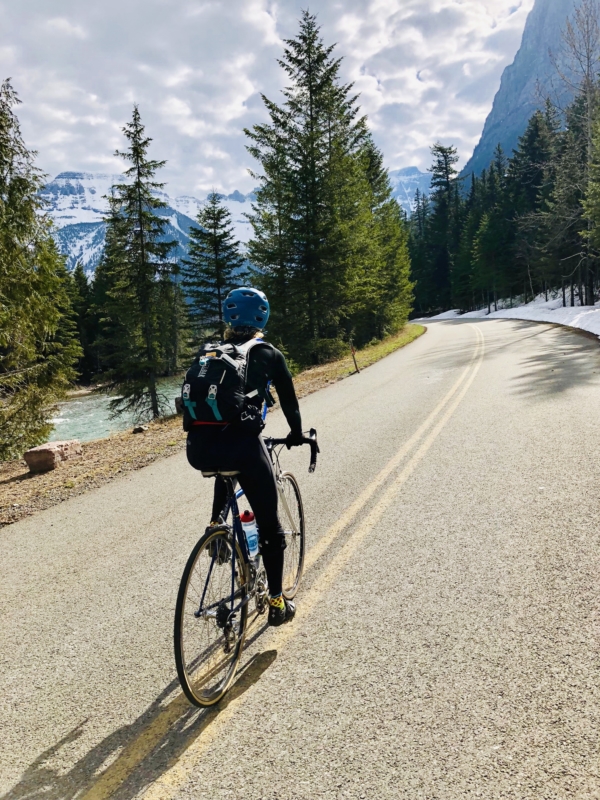 spring in Glacier National Park biking