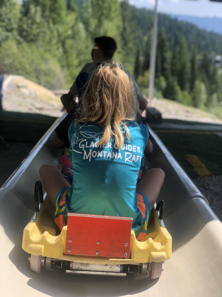 alpine slide at Whitefish Mountain Resort