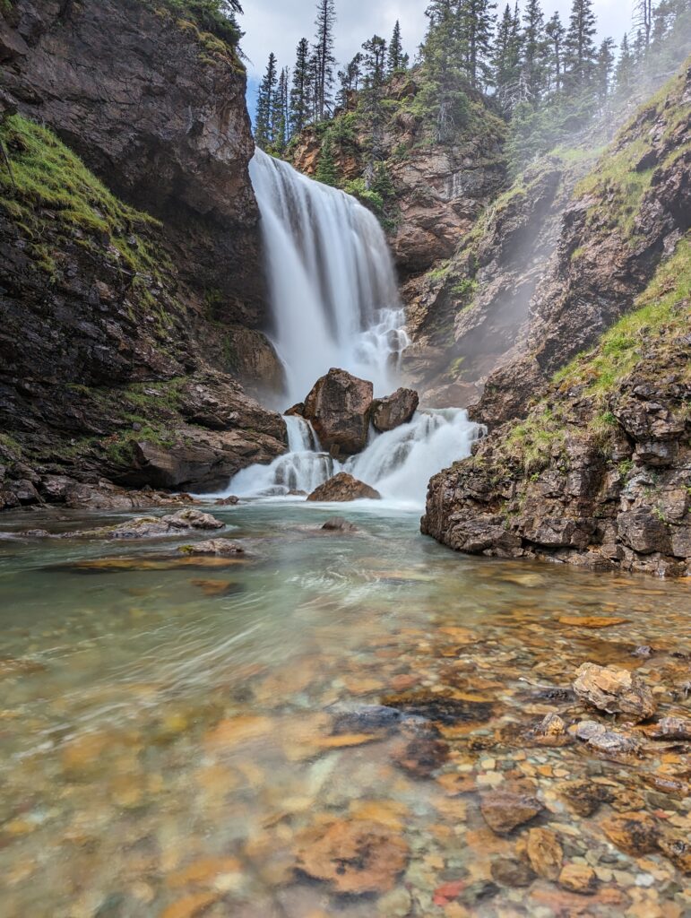 Dawn Mist Falls, 4-Day Backpacking Itinerary - Belly River Glacier National Park