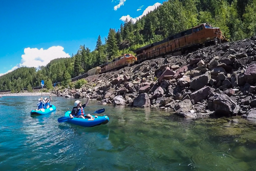 sleep under Glacier National Park's star studded skies without carrying a heavy pack go overnight rafting