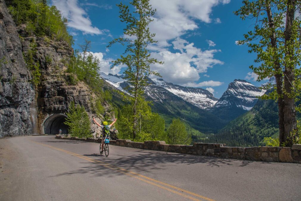 Bike Going-to-the-Sun Road Glacier National Park