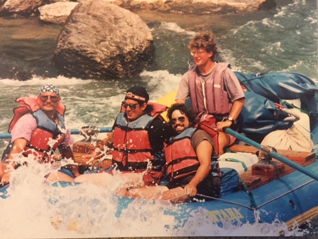 1994 Glacier National Park rafting with Glacier Guides and Montana Raft co-owner Denny Gignoux at the sticks.
